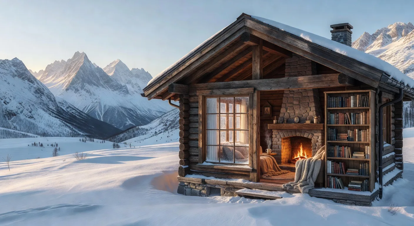 A serene mountain scene